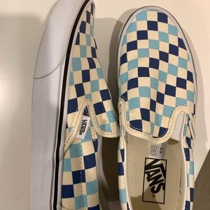 Blue checkered vans// Never worn